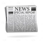 Special Report Newspaper with Sample Text